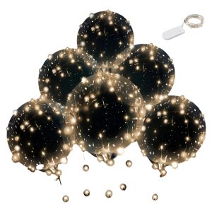 Globos Led Burbuja Helio + Micro Luz Led Luces 2m + Bateria